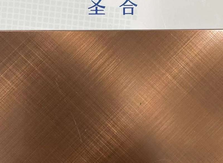 TẤM INOX XƯỚC CHÉO MÀU NÂU