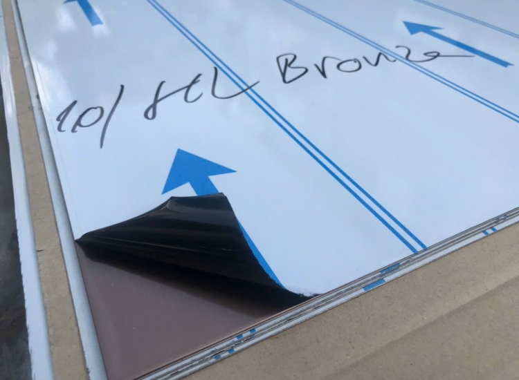 TẤM INOX XƯỚC CHÉO MÀU ĐỒNG